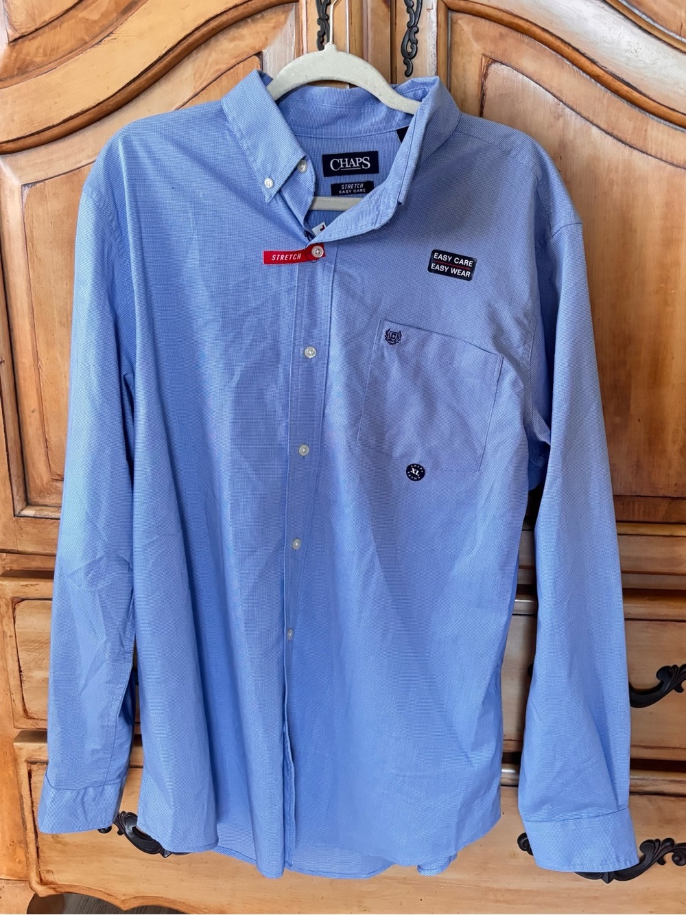 Chaps Men's Light Blue Button-Down Oxford Shirt